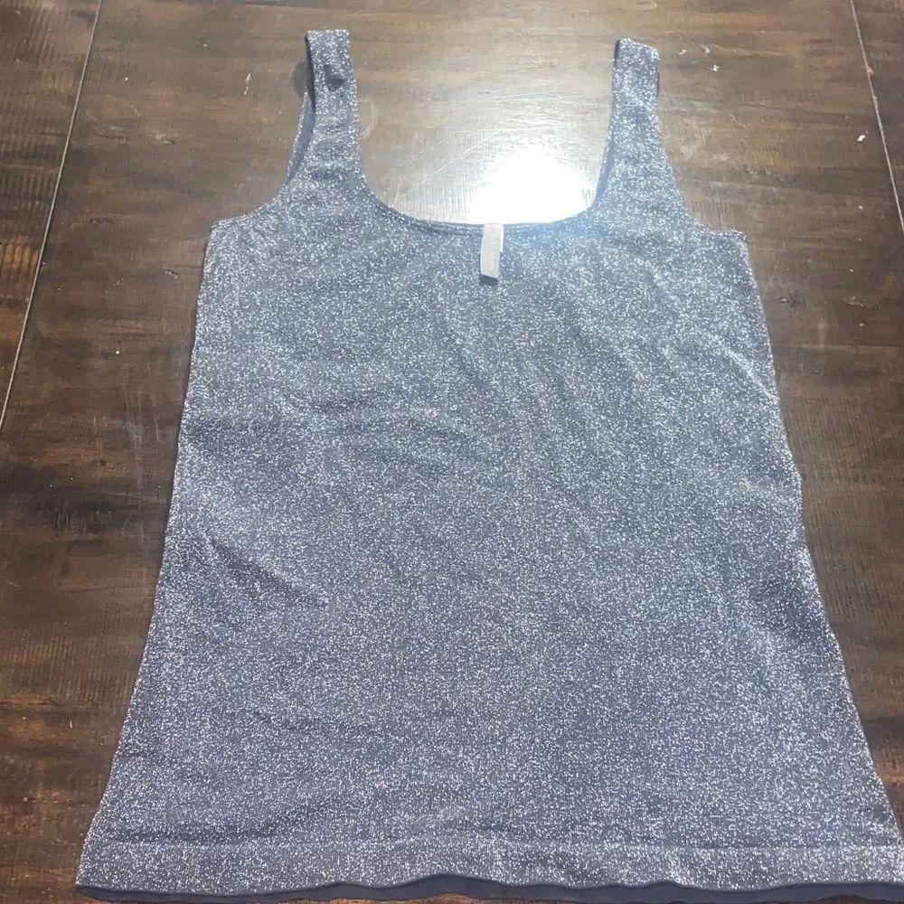 Last Tango Shimmering Silver black Tank Top M/L